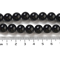 Brins de perles rondes en onyx noir naturel&nbsp;X-G-R198-10mm
