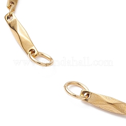 Ionenbeschichtung (IP) 304 Edelstahl facettierte Bar Gliederkette Armbandzubehör&nbsp;X-AJEW-JB01184-01