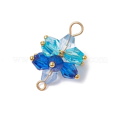 5 pieza de dijes de conector de flores con cuentas acrílicas de 5 colores&nbsp;PALLOY-JF03479