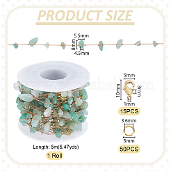 Kit fai da te per realizzare braccialetti/collane con perline in ottone&nbsp;DIY-GA0008-40