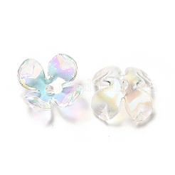 Transparentes bouchons fleur acrylique de perles&nbsp;MACR-C009-15