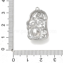 Anhänger aus Edelstahl 304 mit mikropavégefassten&nbsp;SA-CBA50C9-02P