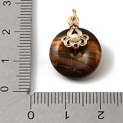 Pendentifs en œil de tigre naturel&nbsp;KK-D262-04G