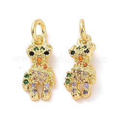 Breloques en laiton zircon cubique micro pavé&nbsp;KK-E068-VF122