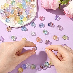 100 Stück 10 Farben transparente normale Glasperlen&nbsp;GLAA-YW0005-45