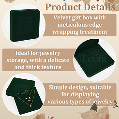 Quadratische Schmuckgeschenkboxen aus Samt&nbsp;CON-WH0089-113B