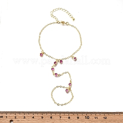 Messing-Armbänder mit Mikropflaster und Zirkonia&nbsp;BJEW-C156-01G-02