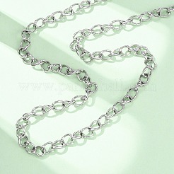 6 mm dicke kubanische Gliederkette aus 304 Edelstahl für Damen&nbsp;NJEW-B145-01P