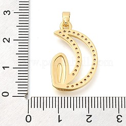 Colgante micropavé cubic zirconia de latón&nbsp;KK-S049-20G-01