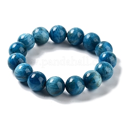 Natürliche Apatit runde runde Perlen Stretch-Armbänder&nbsp;BJEW-G697-01B