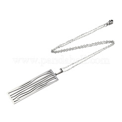 Colliers pendentifs en acier inoxydable 201 anti-ternissement&nbsp;NJEW-S105-JN613-45-1