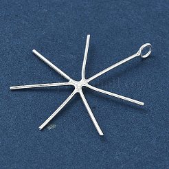 925 Sterlingsilber-Anhänger mit 6 Krappenzinken und leeren Cabochon-Fassungen&nbsp;STER-D310-01S