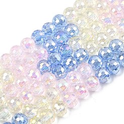 Chapelets de perles en verre électroplaqué&nbsp;EGLA-D300-06-6mm-22