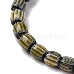 Hebras de cuentas de chevron hechas a mano con lampwork&nbsp;LAMP-K041-01A-06