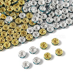 120 stücke 2 farben messing strass abstandshalter perlen&nbsp;RB-FS0001-05B