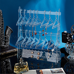 Ohrring-Ausstellungsständer aus Acryl in Form eines Kleiderbügels&nbsp;EDIS-WH0029-90