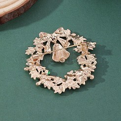 Ghirlanda di natale e campanella in lega con ciondolo di strass collane e orecchini pendenti e braccialetti con ciondoli e set di spille&nbsp;WG06691-09
