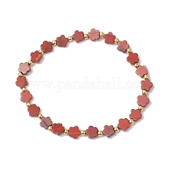 Stretch-Armbänder aus natürlichen roten Jaspisperlen für Frauen&nbsp;BJEW-JB11768-02