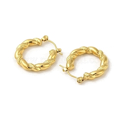 Boucles d'oreilles créoles en acier inoxydable 304 pour femmes&nbsp;EJEW-B054-18G-01