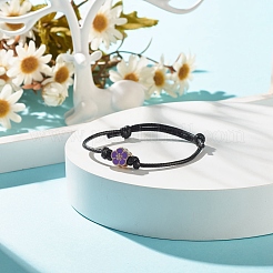 Bracelet cordon perlé émail acrylique fleur de prunier&nbsp;BJEW-JB07851