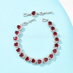 Bracelets de tennis en laiton platine sertis de micro-pavés de zircone cubique&nbsp;BJEW-B160-03P-07