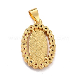 Pendenti in zirconi cubici colorati in micro pavè di ottone&nbsp;ZIRC-A021-41G
