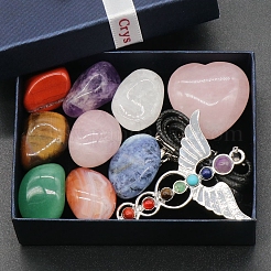 Set mit Chakra-Edelstein-Ornamenten zum Thema Valentinstag&nbsp;VALE-PW0003-03