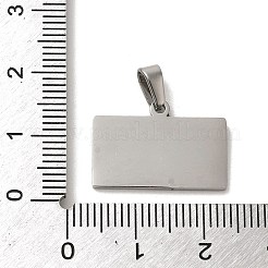 Colgantes de etiqueta en blanco con estampado de acero inoxidable 304 que no se deslustran&nbsp;STAS-B053-02P