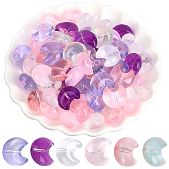 80 Stück Backfarbe transparente Glasperlen&nbsp;DGLA-PA0001-11