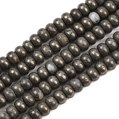 Natürliche Pyrit Perlen Stränge&nbsp;G-L647-D07-4x6mm