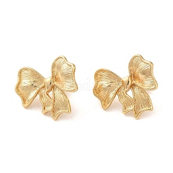Pendientes de botón de acero inoxidable 304 con lazo de rayas para mujer&nbsp;EJEW-U003-16G