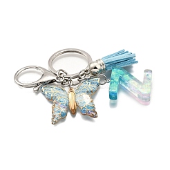 26 porte-clés à pompon en résine époxy transparente&nbsp;KEYC-JKC01202-26