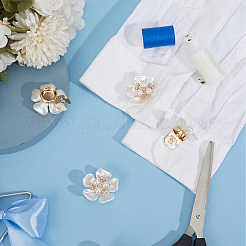 2 paire de boutons de manchette en alliage et strass&nbsp;BUTT-CY0001-40