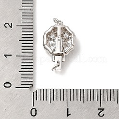 Rhodinierte 925-Sterlingsilber-Kastenverschlüsse&nbsp;STER-G038-14P