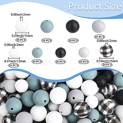 100 Stück Silikonperlen&nbsp;SIL-PA0001-40B