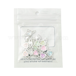 14 Stück 7 Farben Rack-Plating-Legierung Strass-Anhänger&nbsp;FIND-FS0003-19