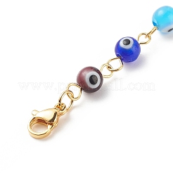 7 chakra fait à la main au chalumeau mauvais œil perlé pendentif décorations&nbsp;HJEW-JM00793