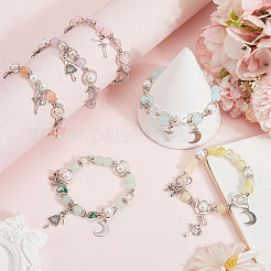 Tänzerin Thema DIY Legierung & Messing & Glasperlen Armband Herstellung Kits&nbsp;DIY-SC0029-01