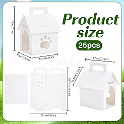 Geschenkverpackungen aus Papier mit Griffen und Fenster&nbsp;CON-WH0095-186