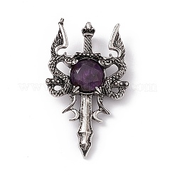 Natürlichen Amethyst Edelsteinanhänger&nbsp;G-H281-03H