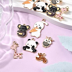 Colgantes de esmalte de aleación 12pcs 6 estilos&nbsp;ENAM-FP0002-47