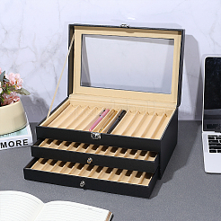 Stift-Displaybox aus dichtem Karton und PU-Leder&nbsp;OFST-WH0004-062