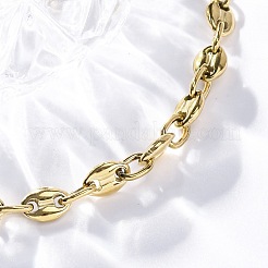 Bracelets en chaîne en acier inoxydable 304 en forme de grain de café pour hommes et femmes&nbsp;BJEW-G725-06G