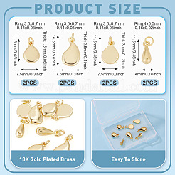 8 Stück 4 Stile Messing Charms&nbsp;KK-TA0003-36