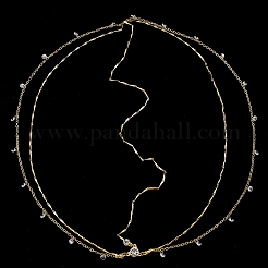 Legierung mit Strass Haarkette&nbsp;DIY-WH20058-11G