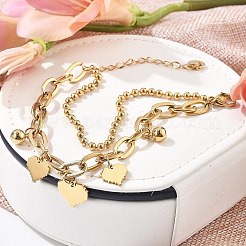 Bracciali multifilo in acciaio inossidabile 304&nbsp;BJEW-C089-08G