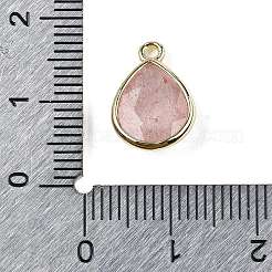 Pendenti sfaccettati in quarzo fragola naturale&nbsp;G-U019-05G-06