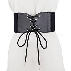 1 Stück Stretch-Knoten-Hüftgürtel aus Kunstleder für Damen&nbsp;AJEW-CL0002-91B
