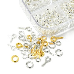 DIY 510 Stück 6-Stil Eisen-SchraubKlauenstift-Klammerbügel&nbsp;DIY-FS0005-34