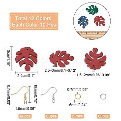 Kits de fabrication de boucles d'oreilles pendantes en bois de bricolage&nbsp;DIY-NB0005-70